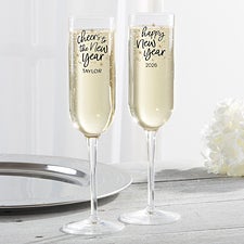Cheers to the New Year Personalized Luigi Bormioli® Champagne Flute - 50481
