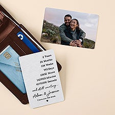Date Personalized Metal Wallet Card - 50498