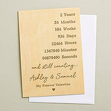 My Forever Personalized Wooden Greeting Card  - 50501