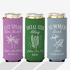 Social Club Personalized Slim Can Cooler - 50779