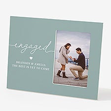 Engagement Script Personalized Off-Set Picture Frame  - 50812