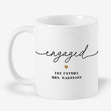 Engagement Script Personalized Coffee Mugs  - 50813