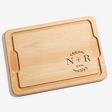 Their Initials Personalized Hardwood Cutting Boards  - 50839