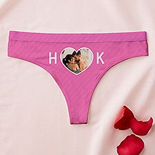 Couple's Initials Personalized Photo Thong Underwear - 50918