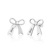 Personalized Name Bow Earrings  - 51050D