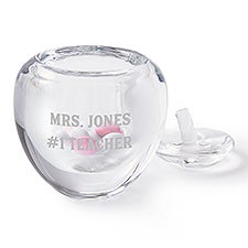 Engraved Glass Tiny Apple Jar  - 51110