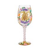 Happy 70th Birthday Wine Glass    - 51169