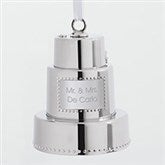 Engraved Tiered Wedding Cake Ornament  - 51311