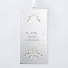 Engraved Silver Festive Front Door Ornament  - 51316