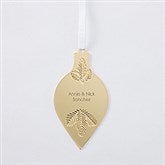 Engraved Gold Vintage Bulb Ornament     - 51325