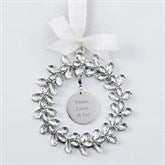 Engraved Jeweled Wreath Ornament  - 51330