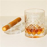 Personalized Whiskey Glass Ashtray Set - 51381