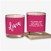 Trendy Script Personalized Glass Candle - 8 oz - 51501