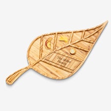 Personalized Small Leaf Charcuterie Tray  - 51790D