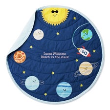 Embroidered Outer Space Quilted Play Mat - 51856