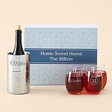 Personalized Wine Glass & Chiller Gift Set - Classic Celebrations - 51956