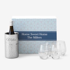 Personalized Wine Glass & Chiller Gift Set - Classic Celebrations - 51956
