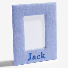 Personalized Micro Striped Cotton Baby Photo Frame - 52000D