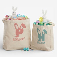 Bunny Monogram Personalized Canvas Easter Treat Bags - 52285