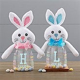 Easter Bunny Repeating Name Personalized Candy Jar  - 52309