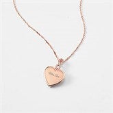 Kittenish Engraved Rose Gold Infinity Bail Heart Locket    - 52313