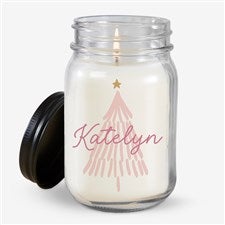 Personalized Pink Tree Mason Jar Candle for Kittenish by Jessie James Decker    - 52365
