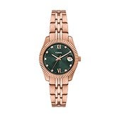 Engraved Fossil Scarlette Rose Gold & Green Watch - 52447