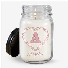 Kittenish Personalized Heart Mason Jar Candle    - 52512