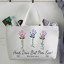 Family Handprint Art Personalized Tote Bag - 52591
