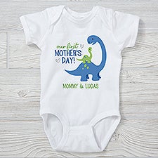 First Mother's Day Dinosaur Personalized Baby Clothing - 52611