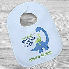 First Mother's Day Dino Personalized Baby Bibs  - 52612