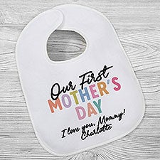 Personalized Colorful First Mother's Day Baby Bibs - 52613