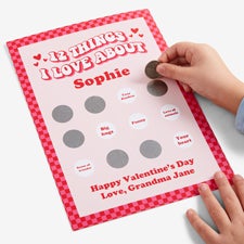 12 Things I Love About You Personalized Scratch Off Game for Girls - 52772