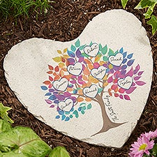 Vibrant Family Tree Personalized Garden Stone - 52868