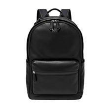 Debossed Fossil Buckner Leather Backpack in Black  - 52900