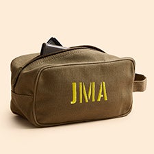Embroidered Men's Canvas Toiletry Bag - 52917