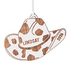 Engraved Cowgirl Hat Gift Tag & Ornament by Jessie James Decker - 52942