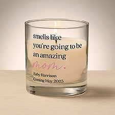 Mom to Be Personalized Glass Candle - 8oz - 52980