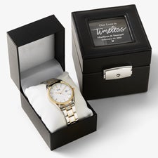 Personalized Men's Bulova Watch and Personalized Watch Box Gift Set - 53021
