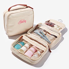 Embroidered Canvas Hanging Travel Bag  - 53028