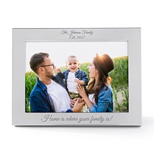 Engraved Silver Flat 5x7 Picture Frame     - 53037