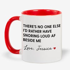 Snoring Beside Me Personalized Coffee Mug  - 53135