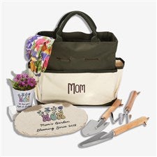 Retro Floral Personalized Gardening Bag Gift Set  - 53138