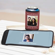 Party Photo Personalized Can & Bottle Wrap - 53236