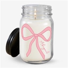 Kittenish Personalized Bow Mason Jar Candle    - 53431
