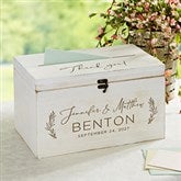 Engraved Elegant Couple Wooden Card Box by Jessie James Decker - 53435