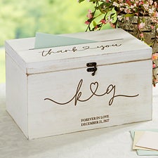Engraved Drawn Together by Love Wooden Card Box by Jessie James Decker - 53436