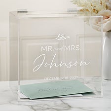 Engraved Natural Love Acrylic Card Box by Jessie James Decker - 53439
