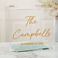 Personalized Elegant Last Name Acrylic Card Box by Jessie James Decker - 53443