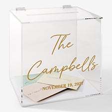 Personalized Elegant Last Name Acrylic Card Box by Jessie James Decker - 53443